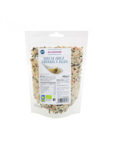 Sopa de arroz verduras y algas 250g Algamar